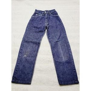 Vintage 50s Farah Of Texas Gold Strikes Knees Patch Cowboy USA Jeans Kids Sz 9